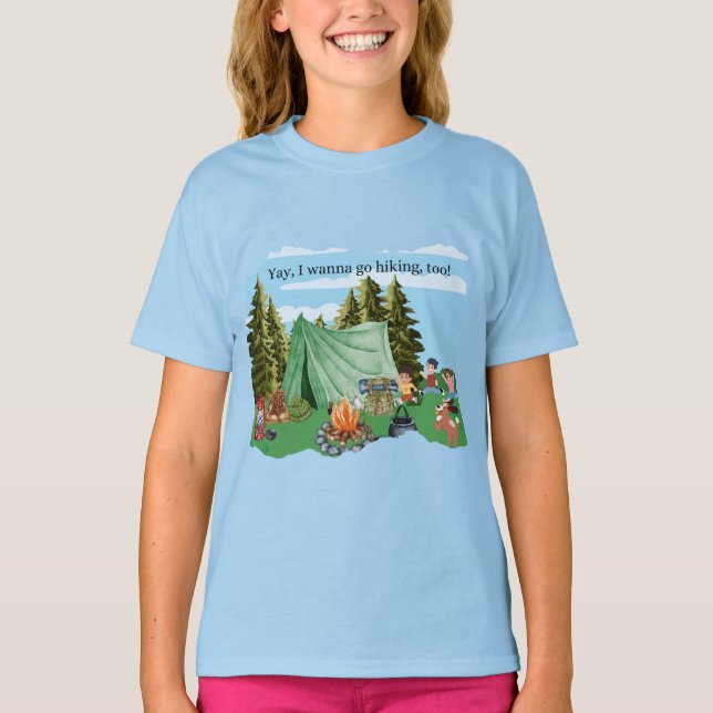 T-shirt Je veux aller Randonnée aussi ! (Devant)