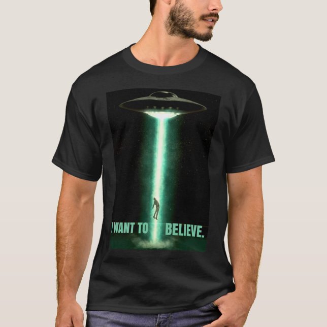 T-shirt Je Veux Croire Alien OVNI (Devant)