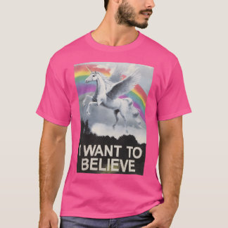 T-shirt Je Veux Croire Aux Unicornes