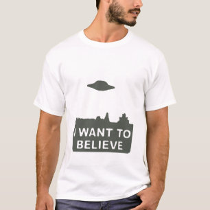 T-shirt JE VEUX CROIRE le vert amorti