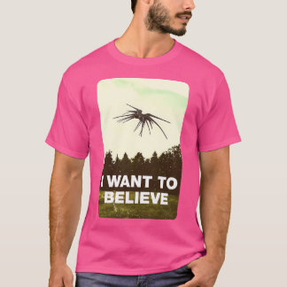T-shirt Je Veux Croire - Ufo - Noir - Sci-Fi