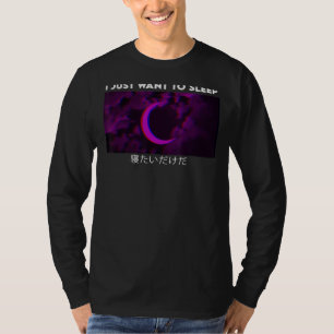 T-shirt Je Veux Dormir Purple Lune Vaporwave Goth esthétiq