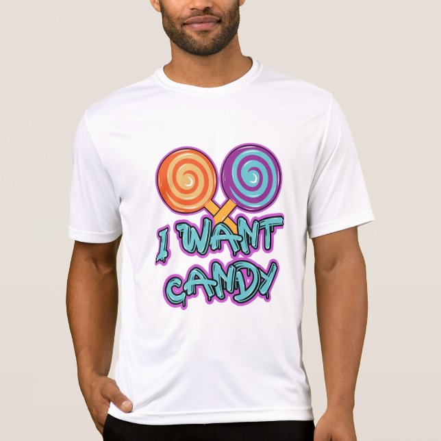 T-shirt Je Veux Du Bonbon (Devant)