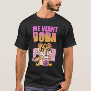 T-shirt Je veux du thé glacé au matcha boba Bubble Tea