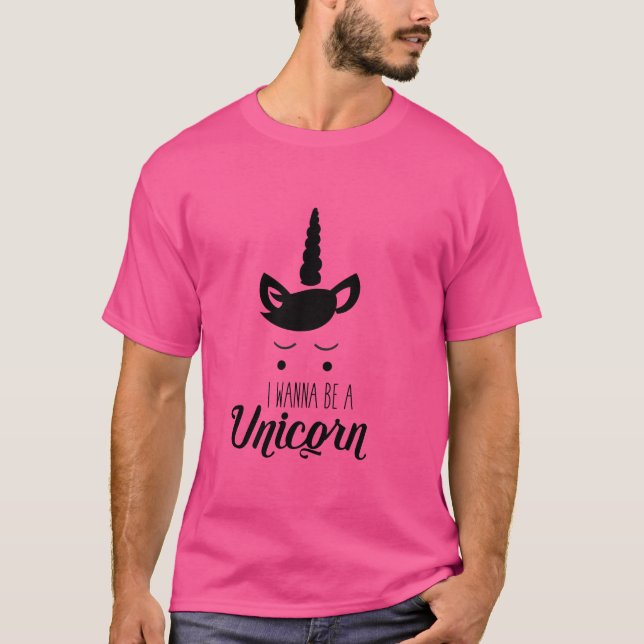 T-shirt Je Veux Être Une Unicorne (Devant)