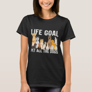T-shirt je veux juste animaux de compagnie tous les chiens