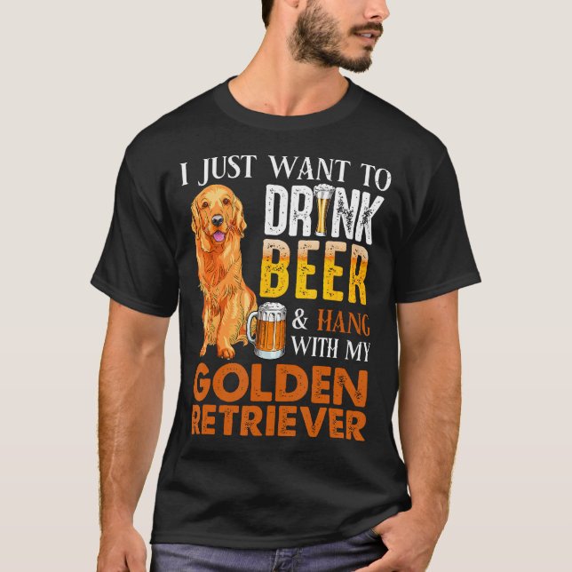 T-shirt Je Veux Juste Boire De La Bière Et Accrocher Avec  (Devant)