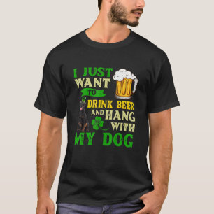 T-shirt Je Veux Juste Boire De La Bière Et Accrocher Avec 