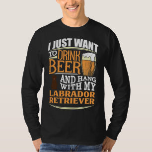 T-shirt Je Veux Juste Boire De La Bière Et Accrocher Avec 