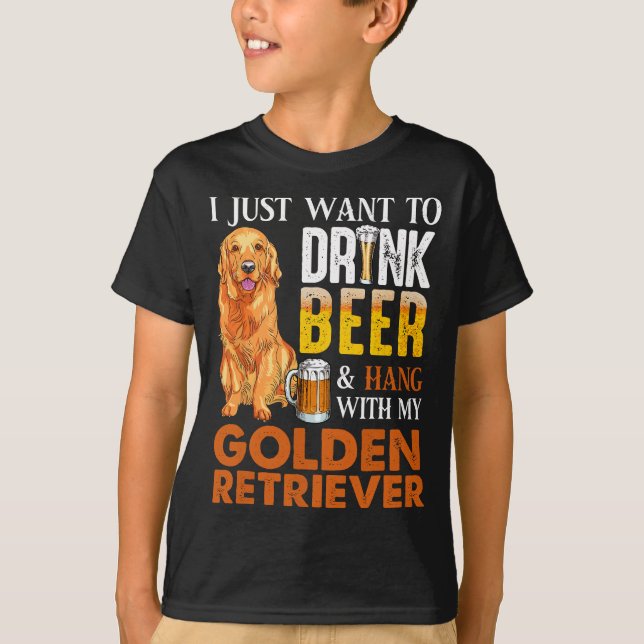 T-shirt Je Veux Juste Boire De La Bière Et Accrocher Avec  (Devant)