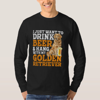 T-shirt Je Veux Juste Boire De La Bière Et Accrocher Avec 
