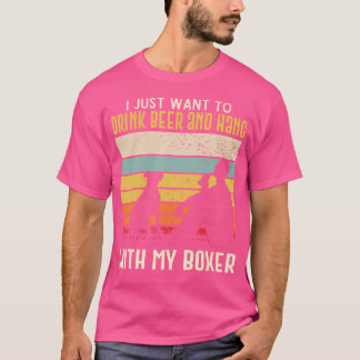 T-shirt Je Veux Juste Boire De La Bière Et Accrocher Avec 