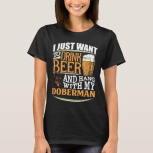 T-shirt Je Veux Juste Boire De La Bière Et Accrocher Avec