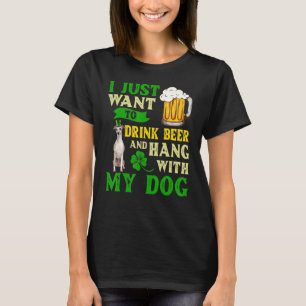 T-shirt Je Veux Juste Boire De La Bière Et Accrocher Avec