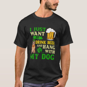 T-shirt Je Veux Juste Boire De La Bière Et Accrocher Avec 