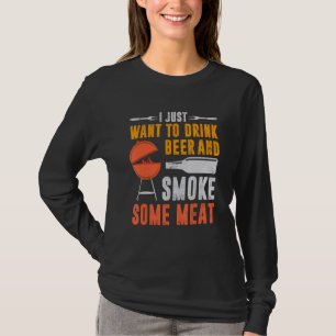 T-shirt Je Veux Juste Boire De La Bière Et Fumer De La Via