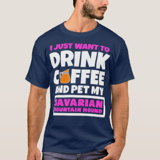 T-shirt Je veux juste boire du café et faire ma masturbati