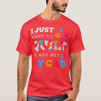 T-shirt Je Veux Juste Cacher Et Pet Mon Chat Cat Cat Cat C