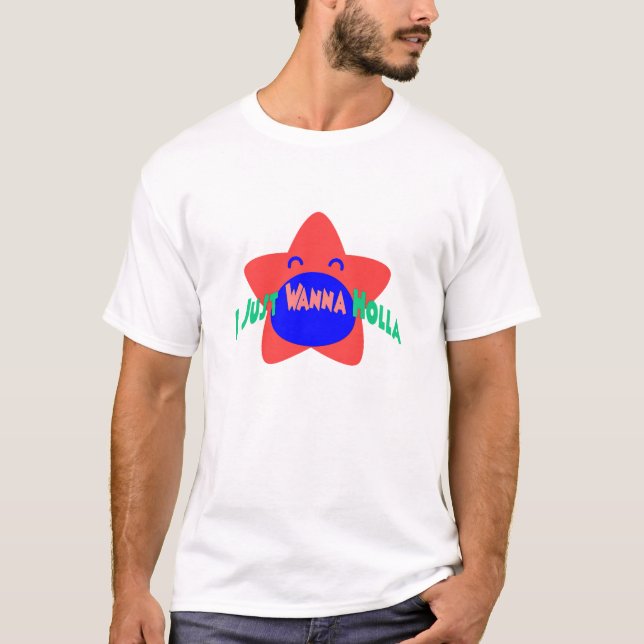 T-shirt Je veux juste crier blanc  (Devant)