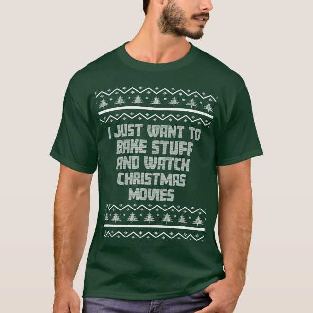 T-shirt Je Veux Juste Cuire Des Stups Drôle Mère de Noël (Devant)