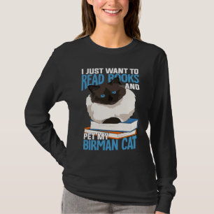 T-shirt Je Veux Juste Lire Des Livres Et Pet Mon Chat Birm