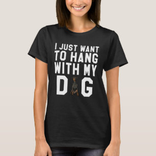 T-shirt Je Veux Juste M'Accrocher Avec Mon Chien Terrier D