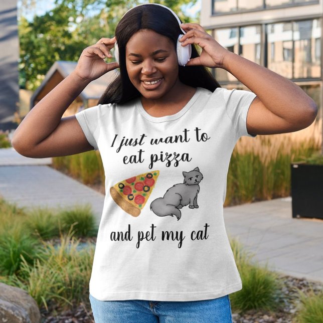 T-shirt Je veux juste manger de la pizza et de l'animal (Créateur téléchargé)