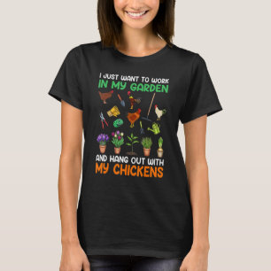 T-shirt Je veux juste travailler dans le jardin et me déte