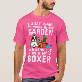 T-shirt Je Veux Juste Travailler Dans Mon Chien En Boxer D
