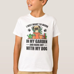 T-shirt Je Veux Juste Travailler Dans Mon Jardin Accrocher