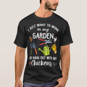 T-shirt Je Veux Juste Travailler Dans Mon Jardin Et Jouer
