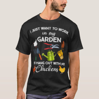 T-shirt Je Veux Juste Travailler Dans Mon Jardin Et Me Rac