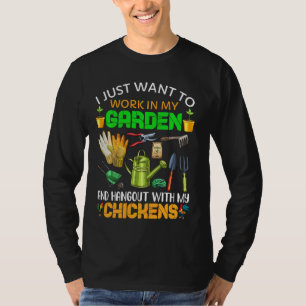 T-shirt Je Veux Juste Travailler Dans Mon Jardin Funny Gar