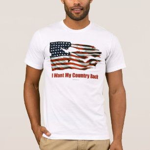 T-shirt Je veux mes chemises de dos de pays