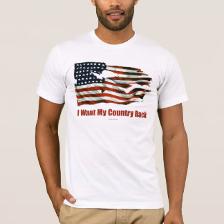 T-shirt Je veux mes chemises de dos de pays
