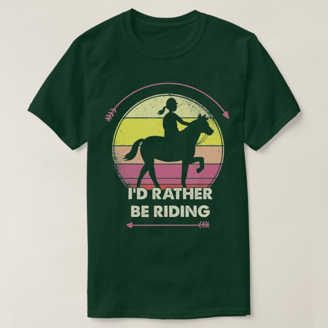 T-shirt Je Veux Plutôt Faire De L'Équitation Cadeaux Pour  (Design devant)