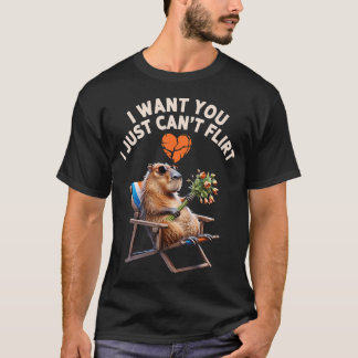 T-shirt Je veux que tu I Just Can't Flirt - Pochoir Fendu