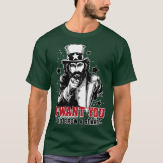 T-shirt Je veux que tu sois porteur de barbe