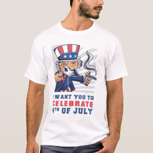 T-shirt Je veux que vous fêtiez 4 juillet
