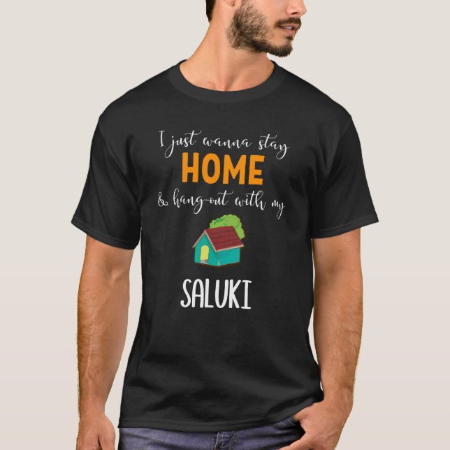 T-shirt Je Veux Simplement Rester À La Maison Et M'Accroch (Devant)