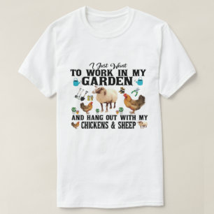 T-shirt Je Veux Simplement Travailler Dans Mon Jardin Et M