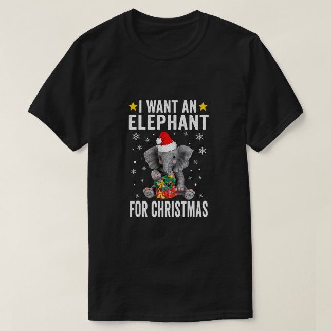 T-shirt Je Veux Un Éléphant Pour Le Pajamas Des Éléphants  (Design devant)
