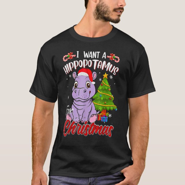 T-shirt Je Veux Un Hippopotame Pour Le Pajamas Hippo De No (Devant)