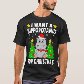 T-shirt Je Veux Un Hippopotame Pour Le Pajamas Hippo De No