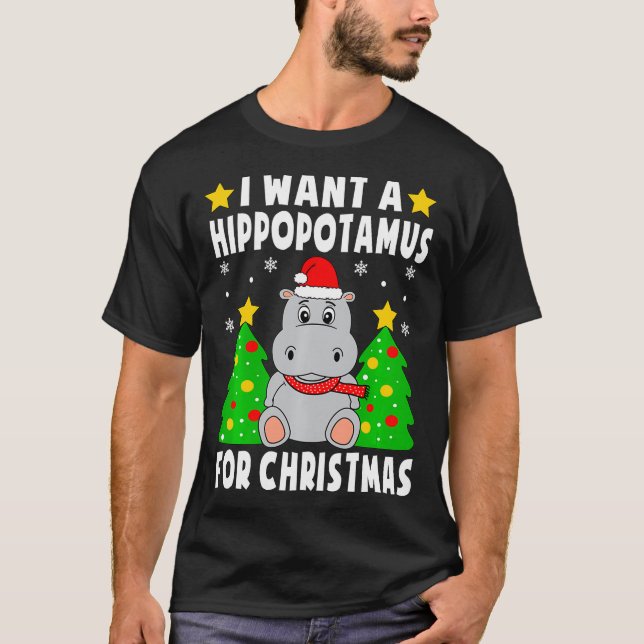 T-shirt Je Veux Un Hippopotame Pour Le Pajamas Hippo De No (Devant)