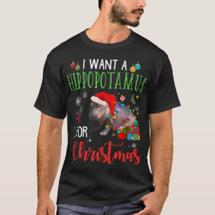 T-shirt Je Veux Un Hippopotame Pour Noël Hippo Fiona