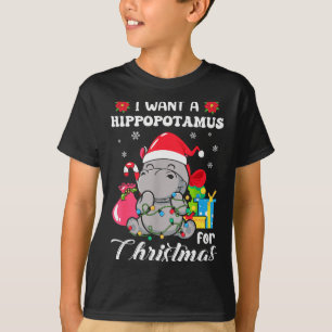 T-shirt Je veux un Hiptamus pour Noël Xmas Hip Enfant Tout