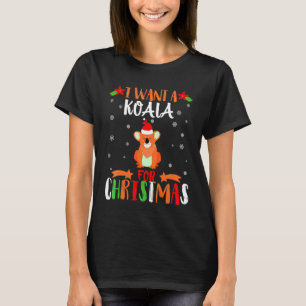 T-shirt Je Veux Un Koala Pour Noël Koala Lover