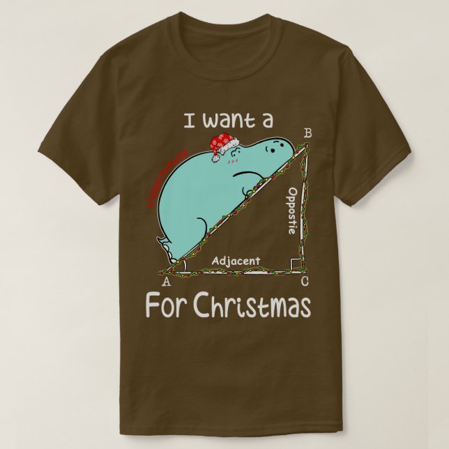 T-shirt Je Veux Une Hippopoténose Pour Noël Noël Ma (Design devant)