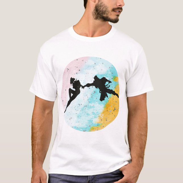 T-shirt Je veux vraiment rester à ta lune classique T-shir (Devant)